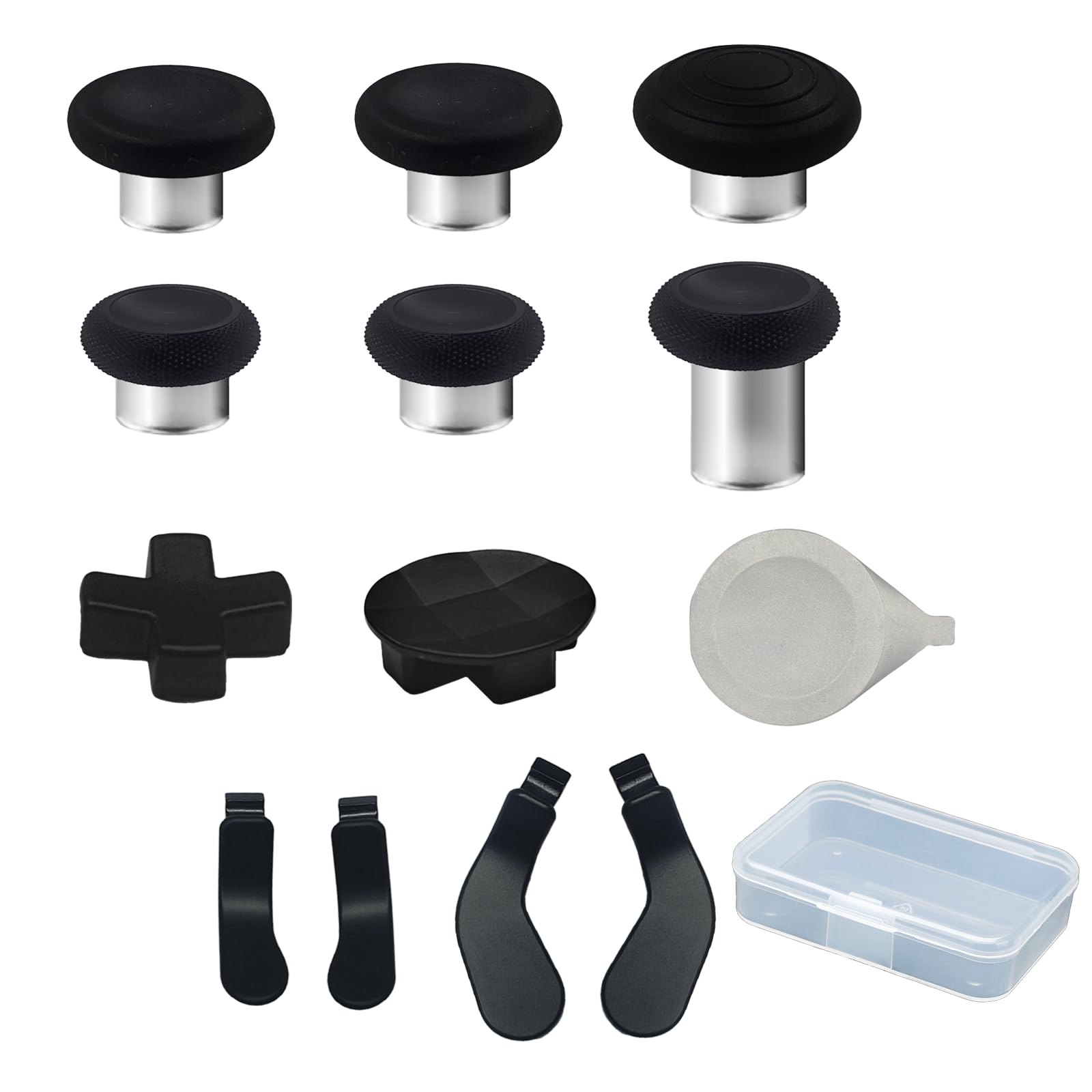 13 in 1 Accessories for Xbox One Elite Series 2 Controller,Metal Thumbsticks for Xbox Elite Wireless Controller Series 2 Core,Elite Controller Series 2 Controller Accessory Replacement Parts(Black)