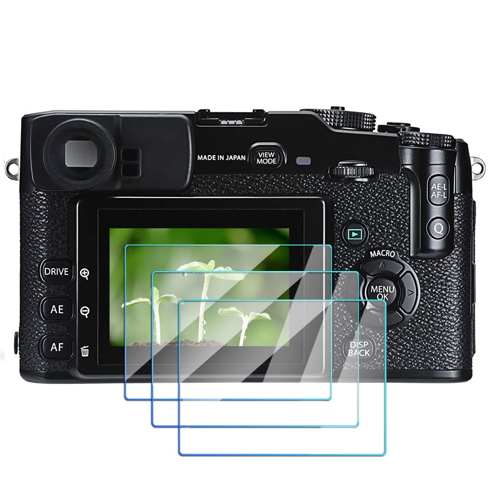 ADQQUI Screen Protector Compatible for Fujifilm X-Pro1 Camera, FANZR 0.3mm 9H Hardness Anti-Scratch Tempered Glass (3 Pack)