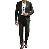 COOFANDY Men's 2 Piece Suits Classic Fit 2 Button Casual Suits Sets Blazer Jacket and Dress Pants for Wedding Business Prom
