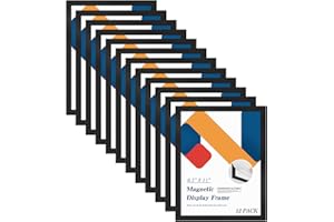 Relx 12 Pcs 8.5 x 11'' Self-Adhesive Magnetic Wall Signs Holder Magnetic Picture Frame Document Holder Wall & Window Adhesive Frames for Office Home Store Restaurant