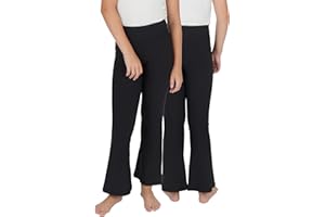 Yogalicious Girls 2 Pack Ribbed Everyday High Waist Flared Leg Pant