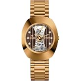 Rado - DiaStar Original - Unisex Automatic Swiss Watch - 35mm Oval Brown Dial - Rose Gold Stainless Steel Bracelet - R12065303