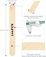 KINGLAKE 50Pcs Wooden Plant Labels with Marker Pen 15x1.6cm Garden Tags view 2