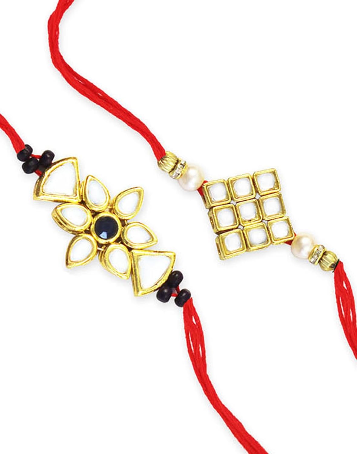 karatcart goldplated kundan rakhi for brother