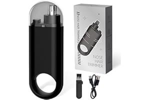 NASOFIR Nose Hair Trimmer, 2024 Upgraded Eyebrow Ear Hair Trimmer for Men Women, Portable Nose Hair Trimmer with 360° Edged Blade Clipper Waterproof Type-C Rechargeable + Brush