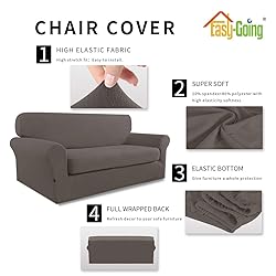 Easy-Going 2 Pieces Microfiber Stretch Sofa
