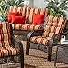 Greendale Home Fashions Indoor/Outdoor High Back Chair Cushion, Roma Stripe