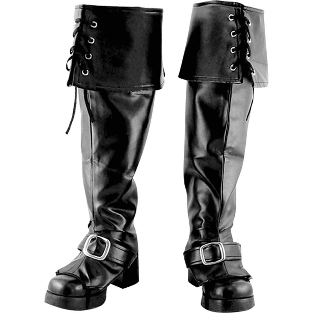 Men's Deluxe Pirate Halloween Costume Boot Covers Clothing