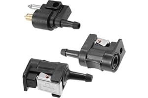 Narcilors 3 Packs Marine Boat Engine Fuel Line Connector Fittings 6mm Female Male 1/4" Motor Fuel Pipe Joint Comp Fitting Rep