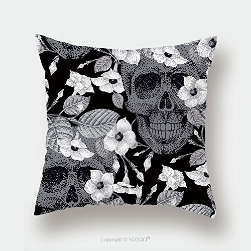 Custom Cotton Linen Pillowcase Protector Template Pattern Of Dead