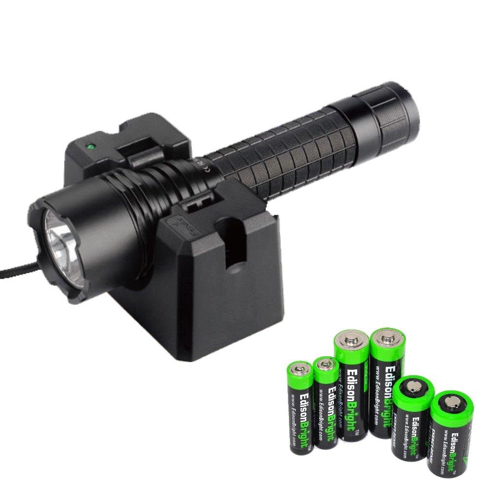 EdisonBright Fenix RC20 Rechargeable 1000 Lumen Cree XM-L2 U2 LED Flashlight with Cradle, Holster, AC Charger, ARB-L1 2600mAh Battery Battery Sampler Pack.(CR123A/AA/AAA) Bundle