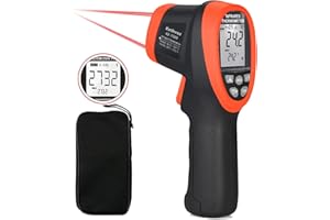Digital IR Infrared Thermometer Gun, Kethvoz Laser Industrial Temperature Meter Measure Température -58°F ~ 2732°F, Handheld Thermomètre Pistolet for Kitchen Cooking Pizza Oven BBQ KE-1500