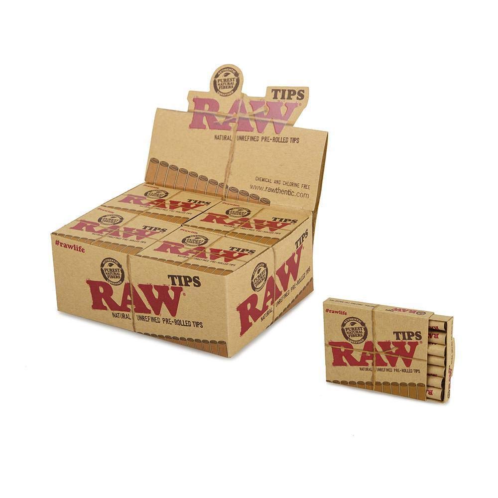 Raw Natural Unrefined Pre-Rolled Tips - 20 Packs(21 Tips Each)
