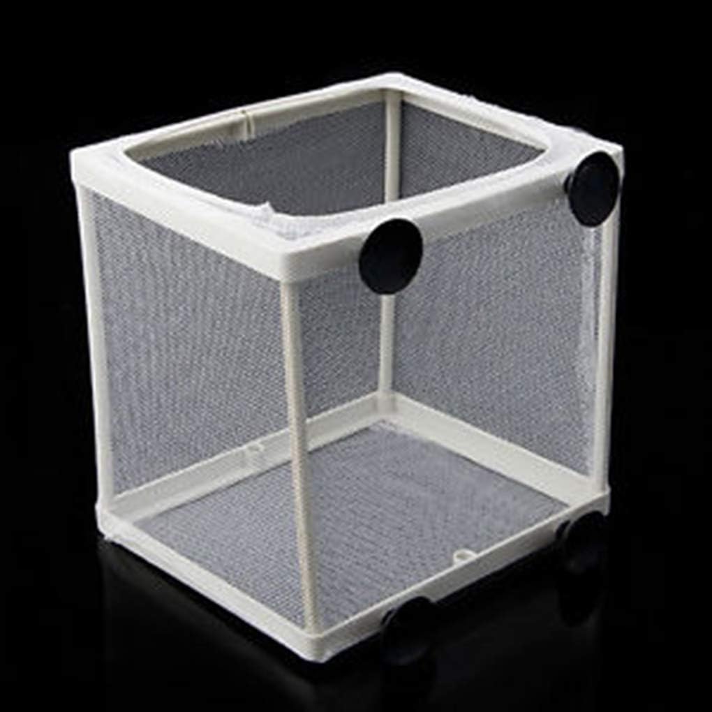 Deinbe Aquarium Fish Tank Guppy Breeding Breeder Fish Baby Gauze Trap Box Isolator M