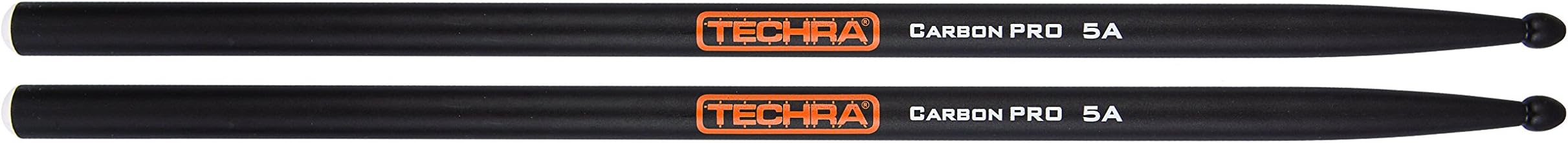 Techra Carbon Pro 5A, All-Round Carbon Fiber Drumstick, suitable for All styles of music, Perfect balanced with vibration absorption and increased comfort