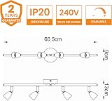 National Lighting Led Ceiling Lights Rotatable 4 Way Chrome GU10 Compatible view 5
