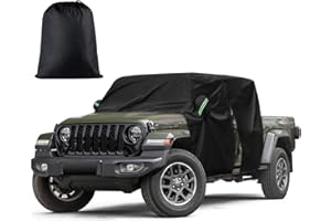 Car Cab Cover for Jeep Gladiator 2020-2025, Migaven Waterproof Cover with Driver Door Zipper Windproof Straps All Weather Snow Rain UV Protection