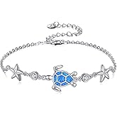 VONALA 925 Sterling Silver Mustard Seed/Clover/Sunflower/Rose Flower/Evil Eye/Star/Infinity/Turtle/Witches Knot/Celtic/Cross/Tree Bracelet Gifts for Women Mother Wife Sisters