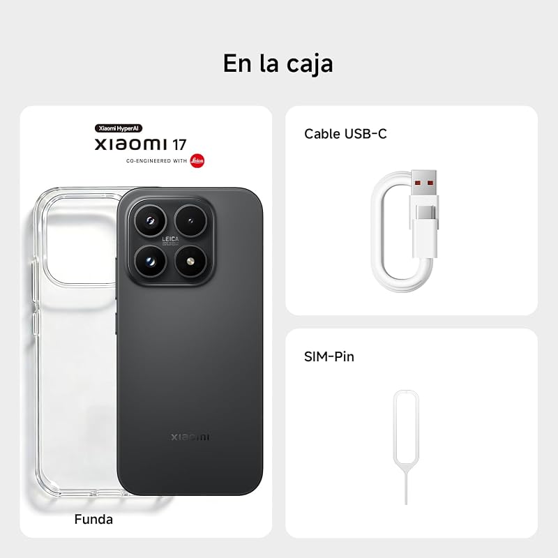 17 Smartphone de 12+512GB Negro Lentes óptica Leica Summilux