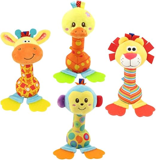 Nlatas Jouets En Peluche Pour Enfants Hochet Poignet Bebe Animal Dessin Anime Jouets Educatifs Convient Pour Bebe De 3 A 18 Mois Jouets Pour Poussettes Jouets D Eveil Centroarco Com