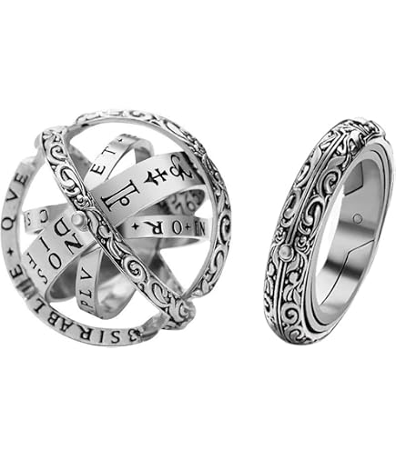 16th Century Germany Astronomical Armillary Sphere SIZE 9 Ring