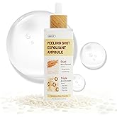 Jeirrzi Peeling Shot Glow Rice Exfoliant Ampoule, 5% Complext Acid Gentle Exfoliating Serum with Salicylic Acid, Brightening and Smoothing for Sensitive Skin