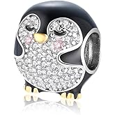 ARTCHARM Family,Rainbow,Penguin Charms 925 Sterling Silver Beads Fit Women's Bracelets & Necklaces, Happy Birthday Charms for Women (Penguin Charm)
