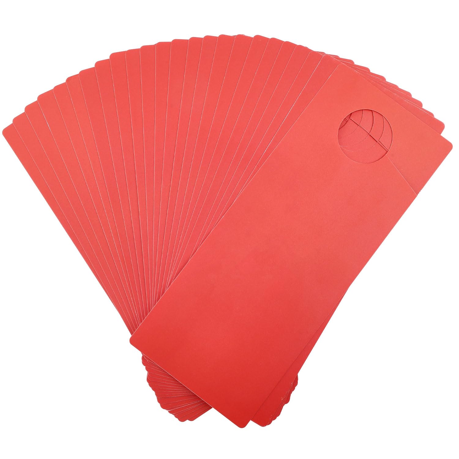 GLOBLELAND 30Pcs Plastic Door Knob Hangers Signs PVC Blank Door Signs Do Not Disturb Door Hanger Sign for Office Bedroom Hotel Conference Room Decoration(Red, 82x203mm)