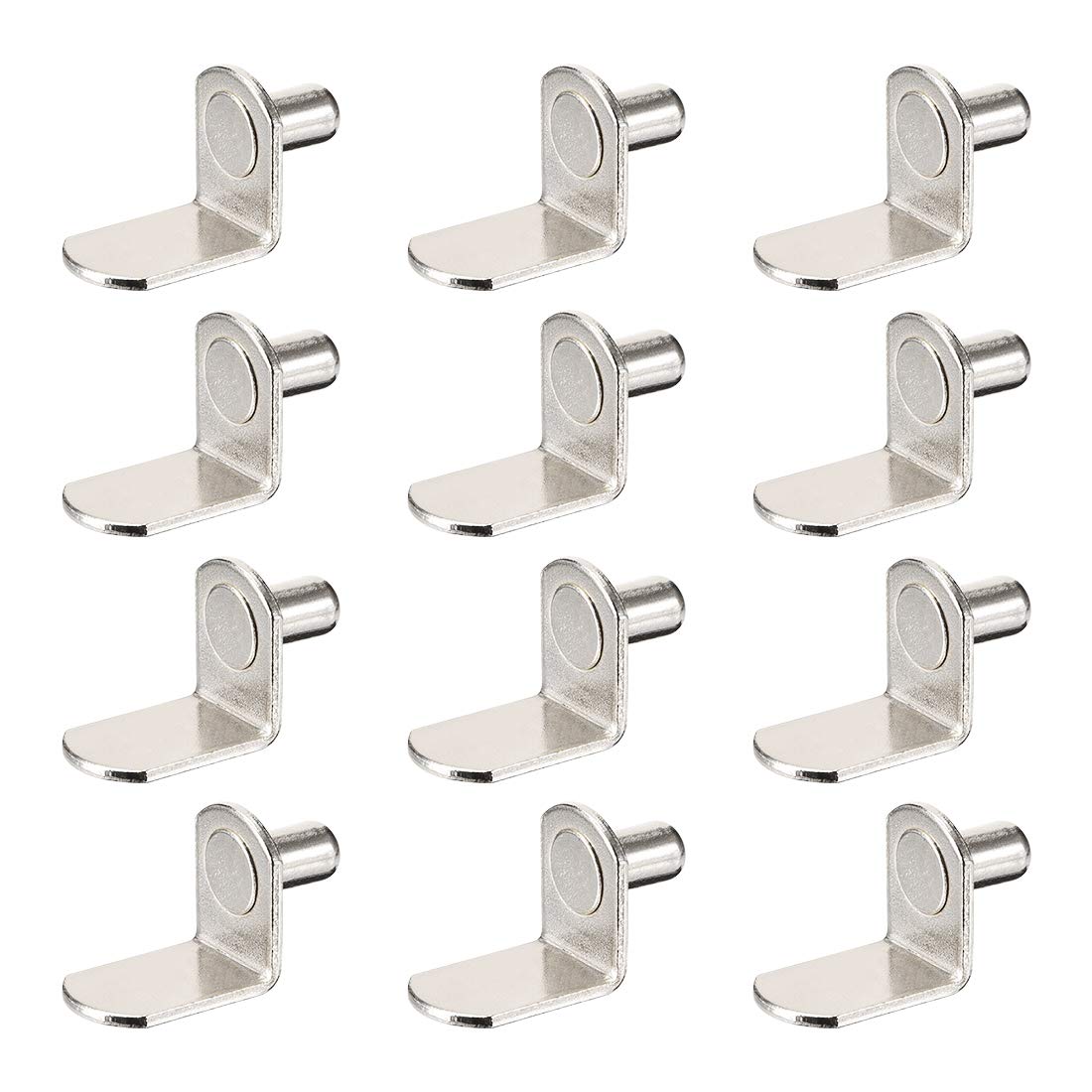 sourcing map Shelf Support Peg,6mm L-Shaped Support, Furniture Cabinet Closet Shelf Bracket Pegs,for Kitchen Furniture Book Shelves Supplies,20pcs
