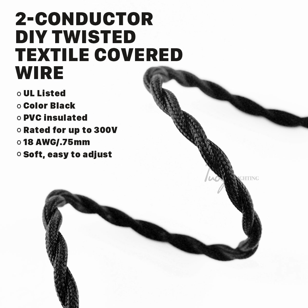 Judy Lighting - Plug-In Antique Pendant Light Fixtures 1 Socket 16.4FT Hanging Swag Light with On/Off Switch (Pearl Black)