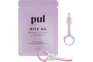PUL Pack of 2 Reusable 2-in-1 Aligner Seating Chewie & Removal Tool — Compatible with Invisalign, Removable Braces, Retainers