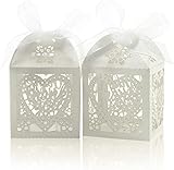 COTOPHER Laser Cut Boxes 60pcs Thank You Gift Boxes