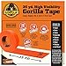 Gorilla Tape Large Roll Tough Pack including Black, White, Silver and Blaze Orange Duct Tape