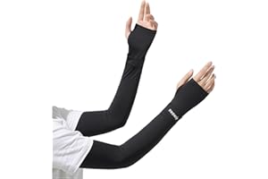 Arm Sleeves with Thumb Hole Women Men Outdoor Quick Dry Cooling Sun Protection Sleeve Ice Silk Cycling Sports Bracer