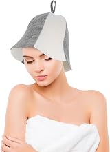 MAGICLULU 2-Pack Sauna Hat Wool Felt Unisex Heat Protective Cap view 4