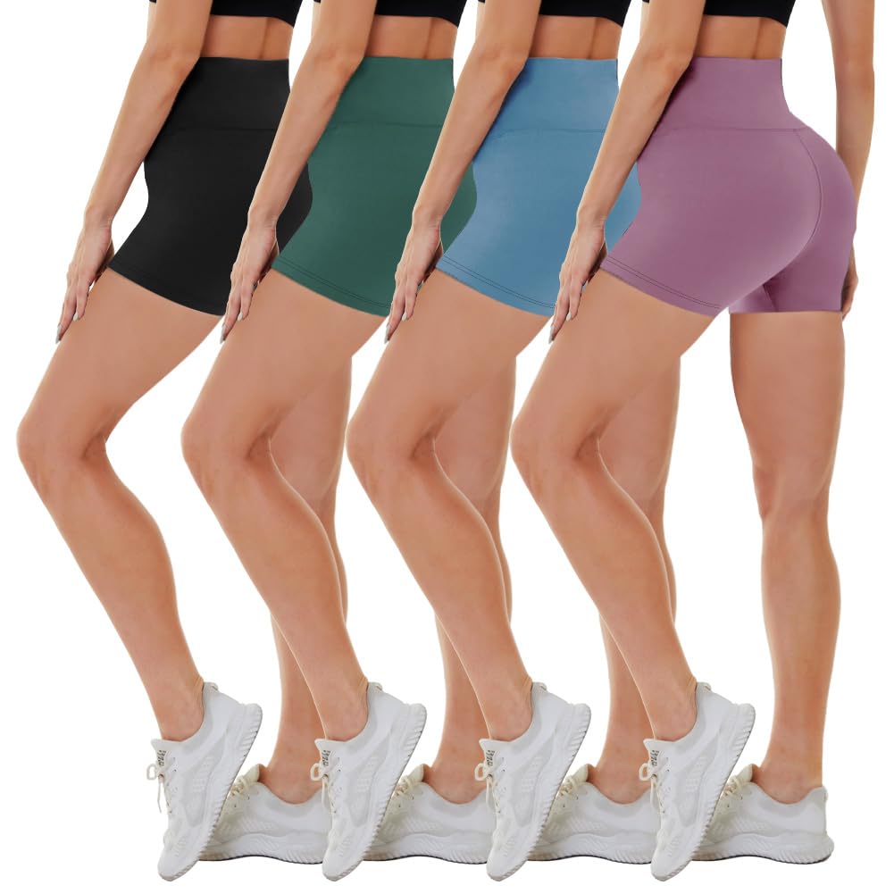 Photo 1 of CAMPSNAIL 2* Pack Biker Shorts for Women High Waist - 5"/8" Tummy Control Soft Athletic Yoga Workout Running Gym Shorts