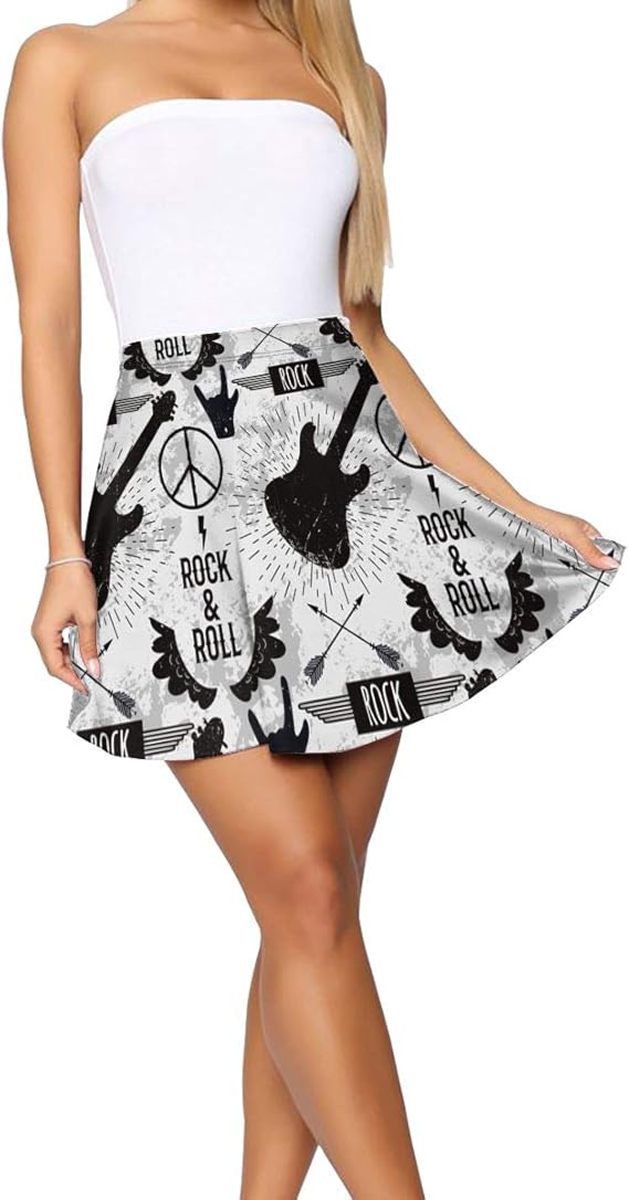 Amazon Co Jp ロックンロール スカート レディース 短い傘 ミニスカート ハイウェスト プリーツスカート おしゃれ Aライン 美脚 ギャザースカート 服 ファッション小物