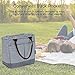 Zdzdy Insulated Lunch Bag for Women Original Waterproof Reusable Grocery Shopping Cooler Tote Bag for Adults Girls Kids, Blue and White Strips (blue&white)