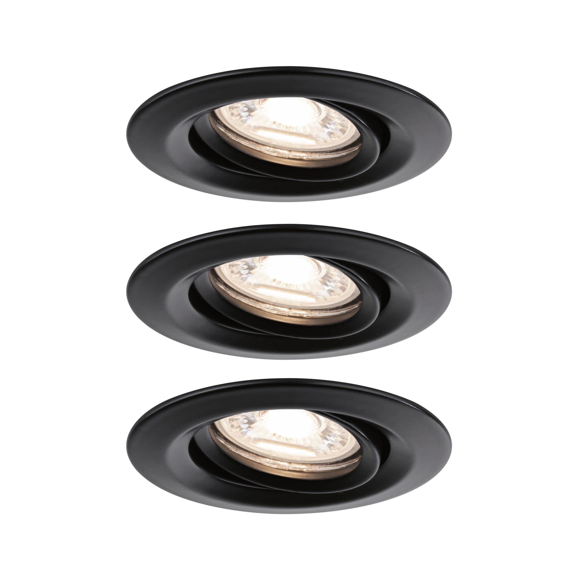 Paulmann 93083 Nova Mini LED recessed luminaire basic set swivelling 66mm 15° 3x310lm incl. 3x4 watt recessed spotlight 2700K Coin