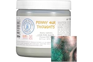 Penguin Pottery Glazes - Raku Series - Penny 4ur Thoughts - Low Fire (16oz | 473ml)