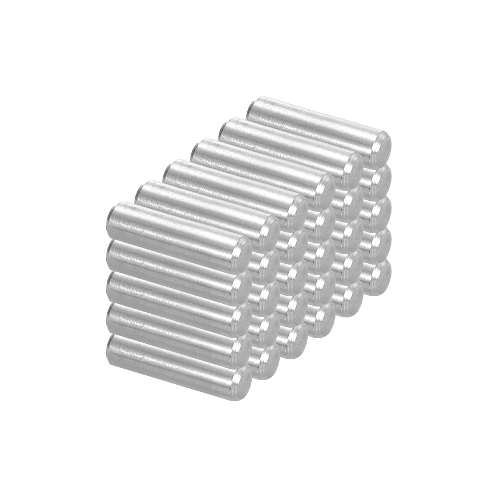 PATIKIL 30 Pcs 304 Stainless Steel Dowel Pins 5x16 mm (3/16" Dia) Metal Shelf Pegs