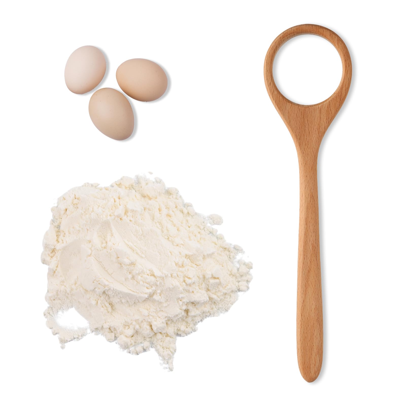 Wooden Danish Dough Whisk, Bread Whisking Tool, Wooden Dutch Dough Mixer Hook, Wood Dough Stirrer for Mixing Yeast Egg Pizza and Pastry Baking Making Supplies(Wood Color)