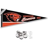 College Flags & Banners Co. Oregon State Beavers Beaver Logo Pennant Flag and Wall Tack Mount Pads