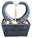 Nature's Mark Flowing Heart LED Relaxation Water Fountain with Authentic River Rocks 10064