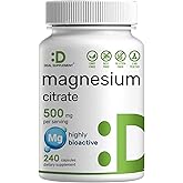 DEAL SUPPLEMENT Magnesium Citrate 500mg, 240 Capsules | Easily Absorbed, Purified Trace Mineral – One a Day, Non-GMO