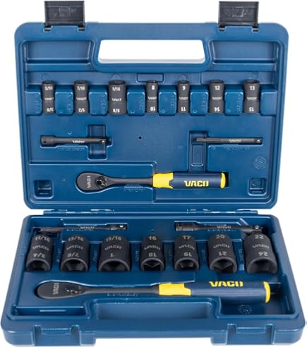 VACO VAC4182 18-Piece 2-in-1 Impact Flip Socket Set with Case