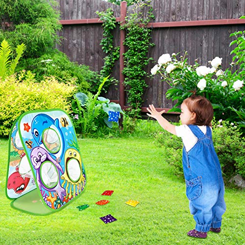 Outdoor Bean Bag Toss Game for Toddlers Fun Birthday for Kids Ages 24 by SISLAND Pricepulse
