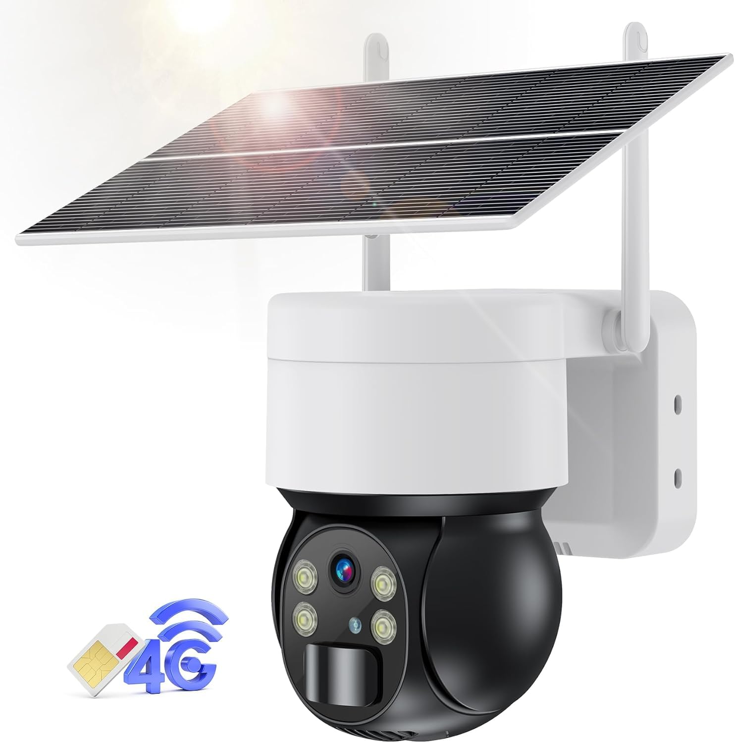 Photo 1 of Ankway 4G LTE Cellular Security Cameras Wireless Outdoor,No WiFi Needed Solar,2K 3MP with SIM Card, Night Vision PIR Motion Detection, 2-Way Audio, SD&Cloud Storage(US Version)