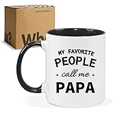 Silkwishes Papa Coffee Mug 11Oz Papa Christmas Gifts from Kids Grandkids, Fathers Day Birthday Gift for Dad Christmas Gift from Daughter, Son,Funny Dad Mug Microwave & Dishwasher Safe