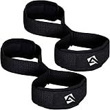 AQF Figure 8 Weight Lifting Straps with Padded Cuff Wrist Support view 2
